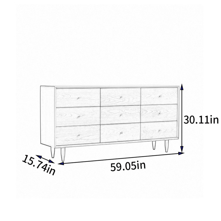 Hokku Designs Wenka 59.05'' Solid Wood Sideboard Wayfair Canada